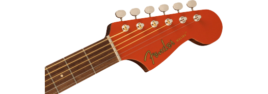 Fender Malibu Player Walnut Fingerboard White Pickguard Fiesta Red