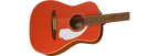 Fender Malibu Player Walnut Fingerboard White Pickguard Fiesta Red