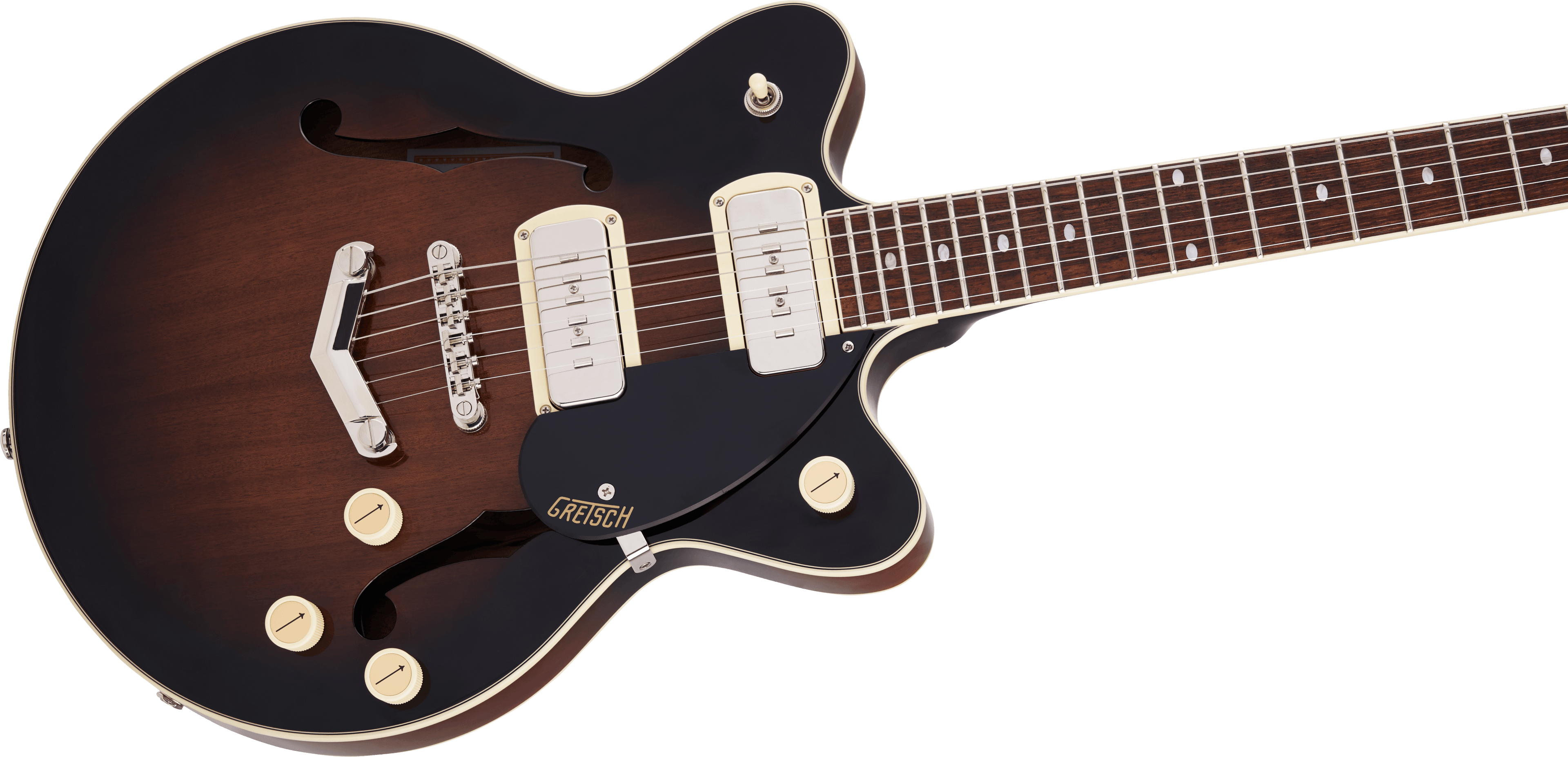Gretsch G2655 P90 Streamliner Center Block Brownstone con V Stoptail