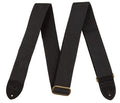 Fender Cotton Leather Strap Black Tracolla