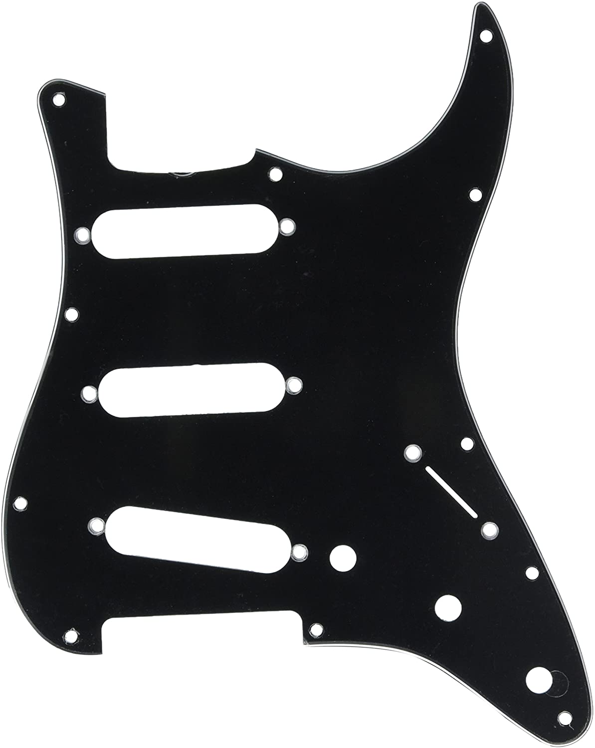 Fender Battipenna Stratocaster Black 3Ply S-S-S 11 Fori