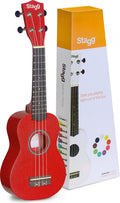 Stagg US-Red Soprano Ukulele Red with Nylon Bag