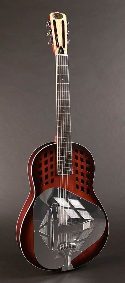 Royall Chitarra Acustica Resofonica Tricone Corpo in Legno Sunburst Satinato