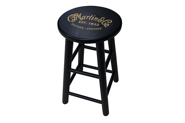 Martin Black Wooden Stool Sgabello