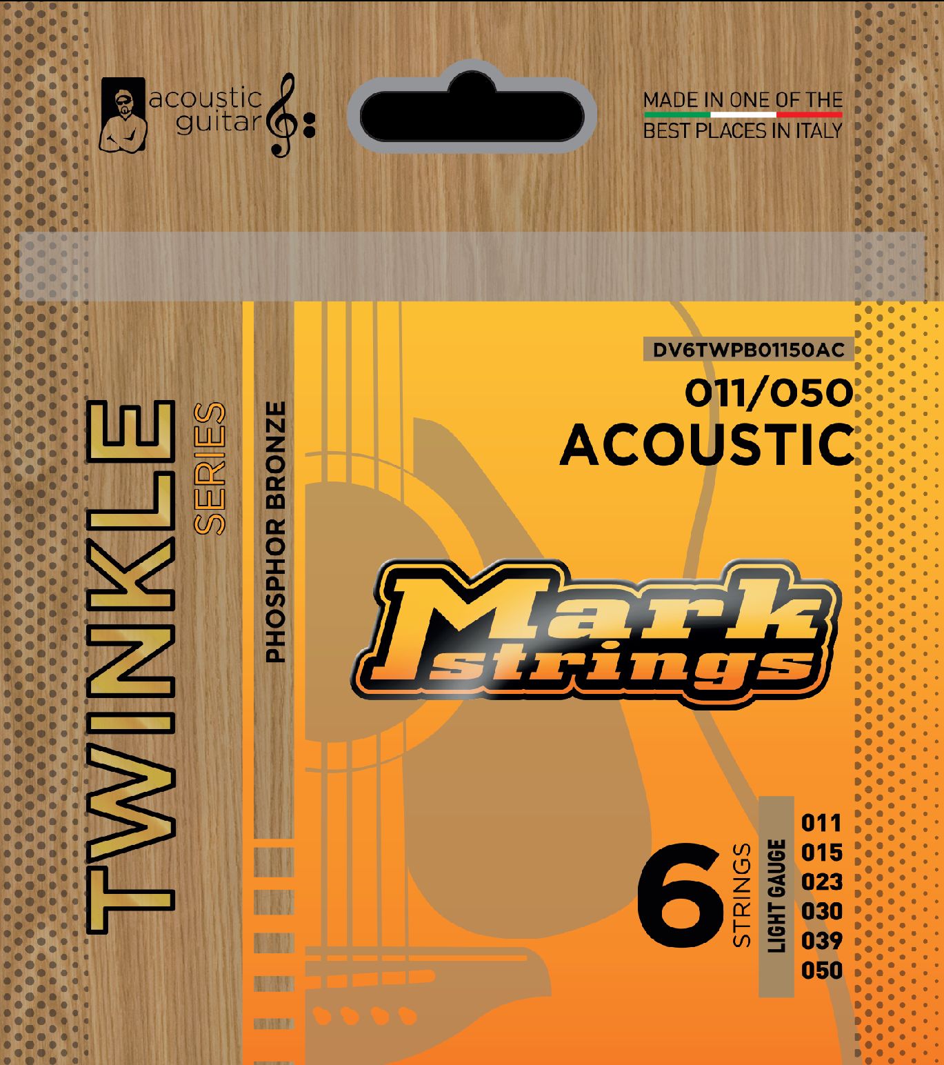 Dv Mark Acoustic Guitar Strings Twinkle Phosphor Bronze Light 11-50