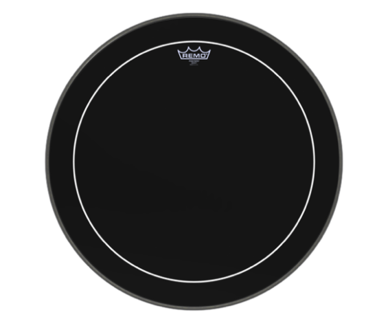 Remo Pinstripe Ebony 22 Black Drumhead