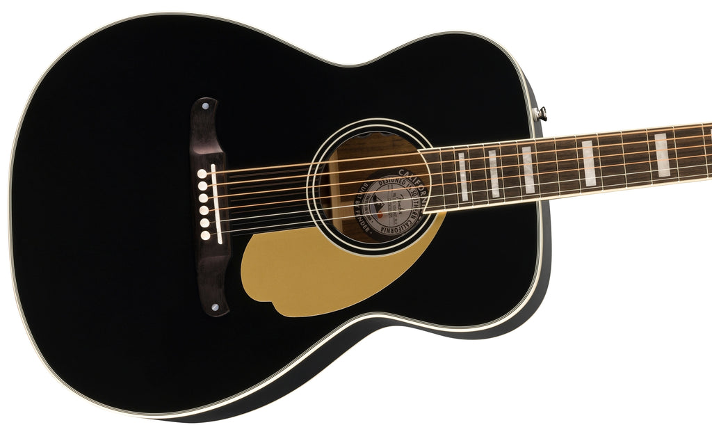 Fender Malibu Vintage Gold Pickguard Black con Custodia