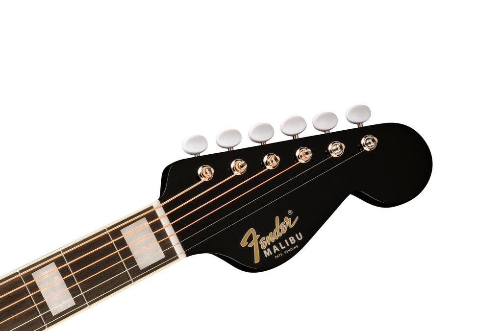 Fender Malibu Vintage Gold Pickguard Black con Custodia