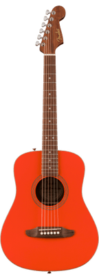 Fender California Standard Redondo Mini Fiesta Red con Custodia Morbida