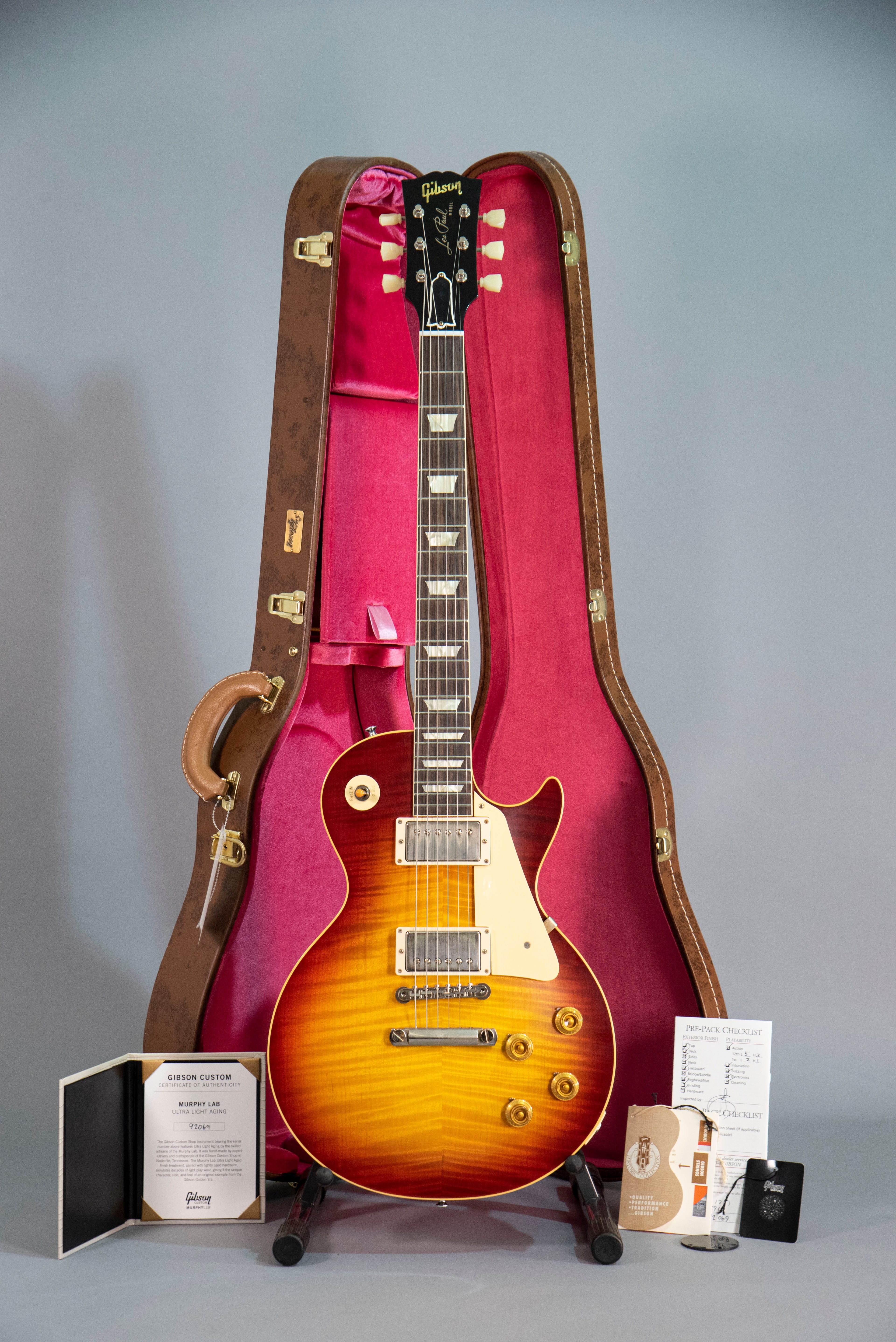 Gibson Custom 59 Les Paul Standard Sunrise Teaburst Murphy Lab Ultra Light Aged