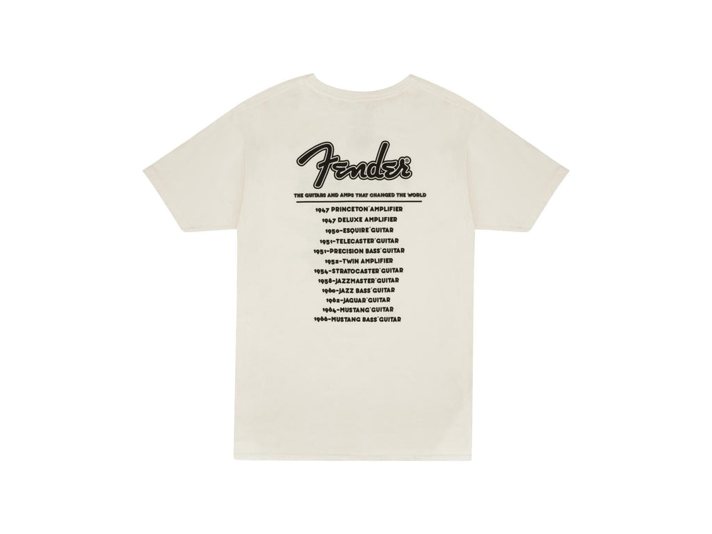 Fender World Tour T-Shirt Vintage White XXL