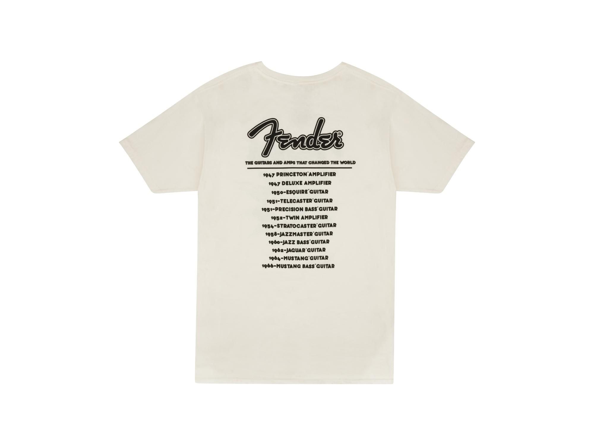 Fender World Tour T-Shirt Vintage White XXL