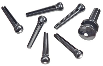 Planet Waves Confezione 7 Pioli 1 Bottone Plastica Ebano con Insero Avorio