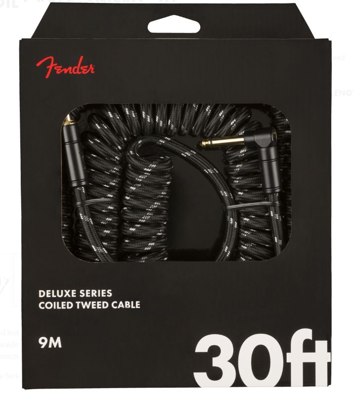Fender Cavo Deluxe Black Tweed 9Mt Dritto - Pipa