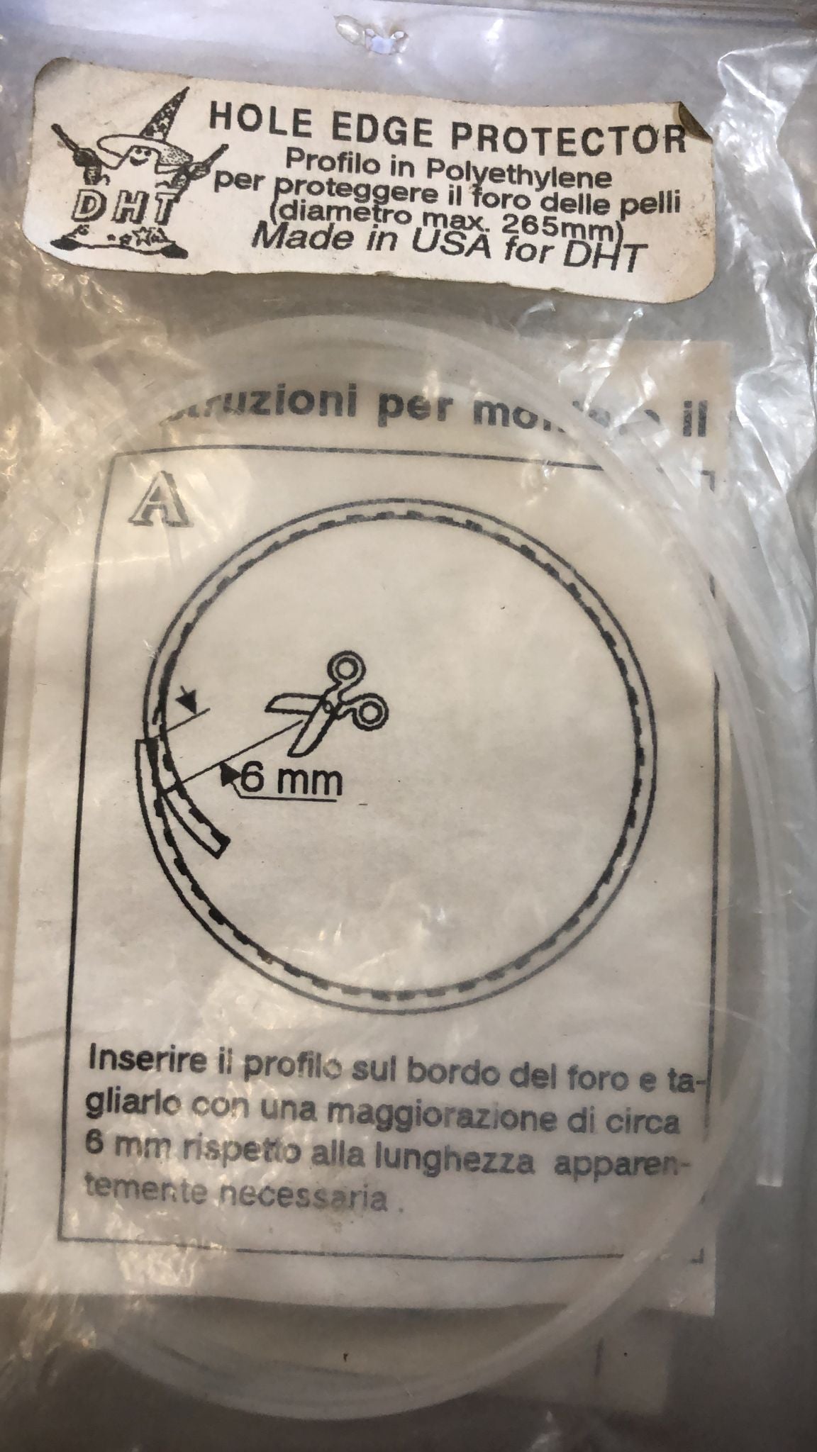 Bass Drum Profilo in Polyethylene per Proteggere il Foro delle Pelli