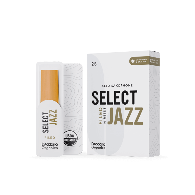 D'Addario 10 Ance Sax Alto Organic Select Jazz 2 Medium Filed