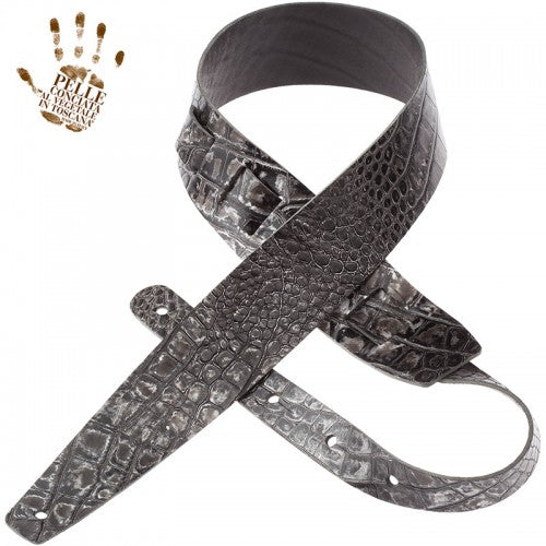 Magrabo Tracolla Holes HC Embossed Cocco Dalma Argento 6 cm