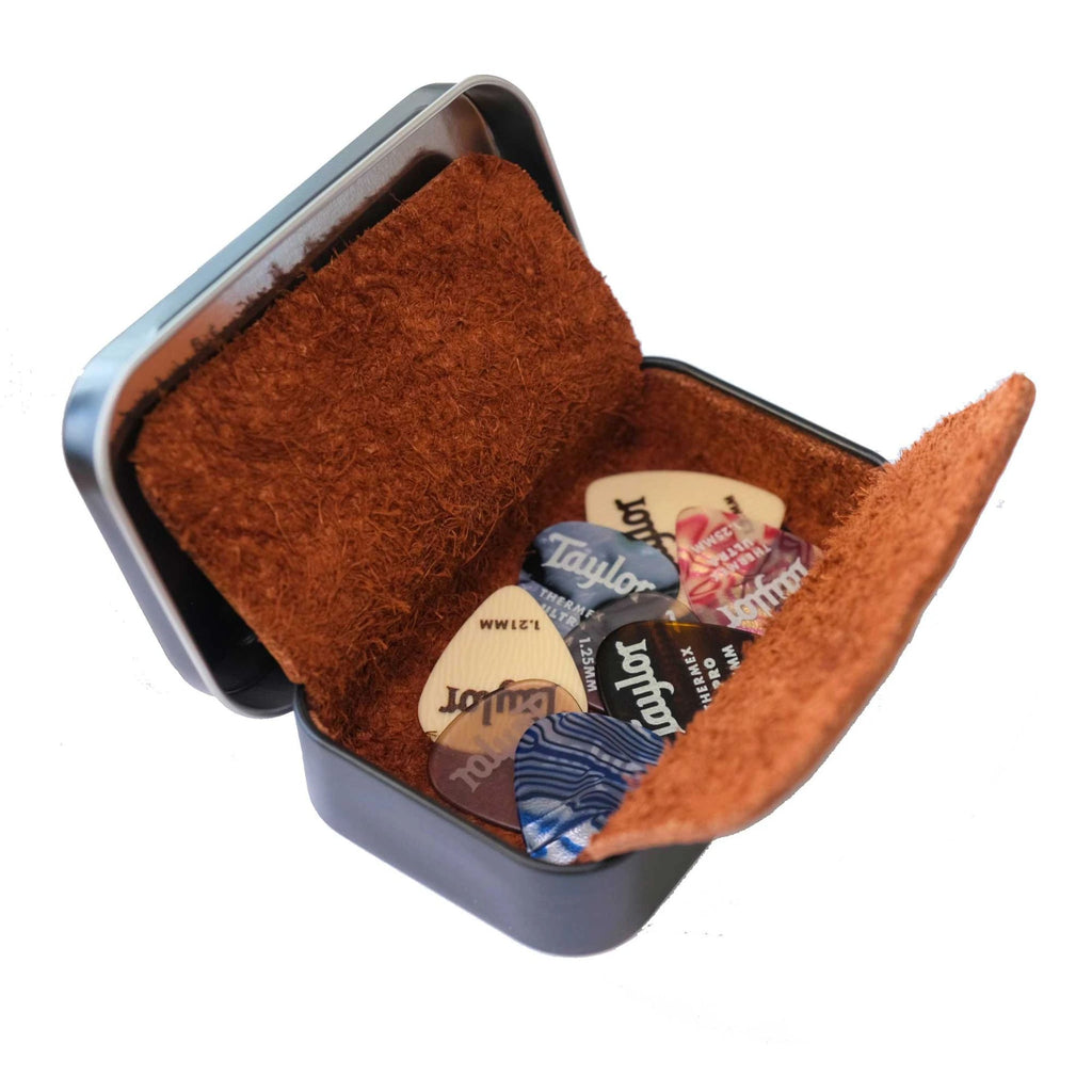 Taylor DarkTone Pick Tin Koa Collector 9 Pz Misti