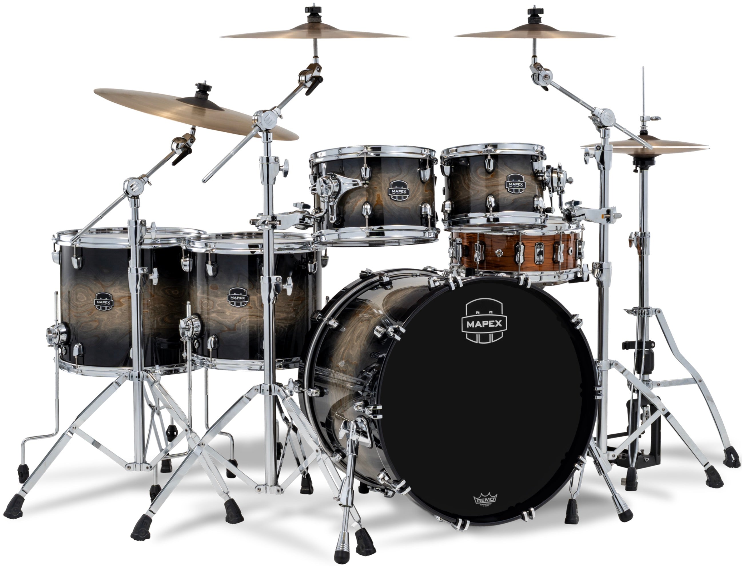 Mapex it Sr628xuzxg drum set saturn vi black ink burst