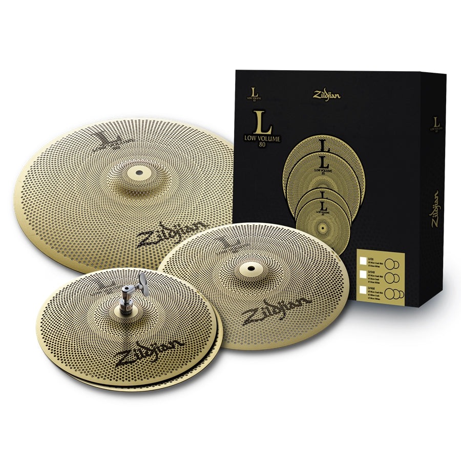 ZILDJIAN LV348-Low Volume L80 Cymbal Pack - 13,14,18"
