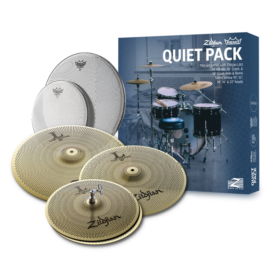 ZILDJIAN LV468RH L80 Low Volume + Remo Silent Heads