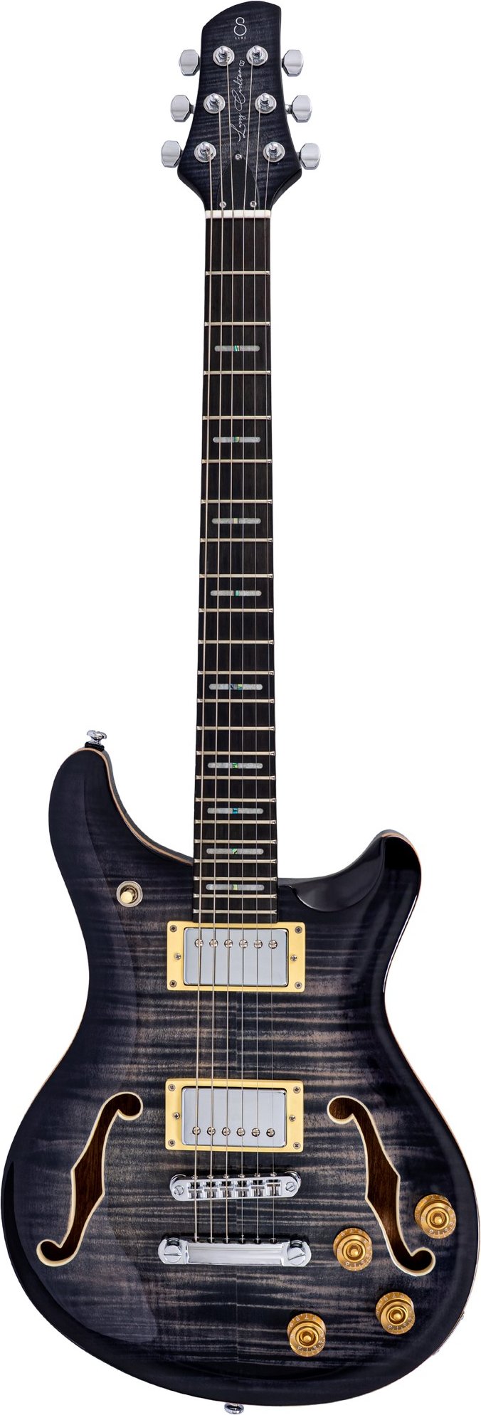 Sire guitars Q7 hollow tbk trans black