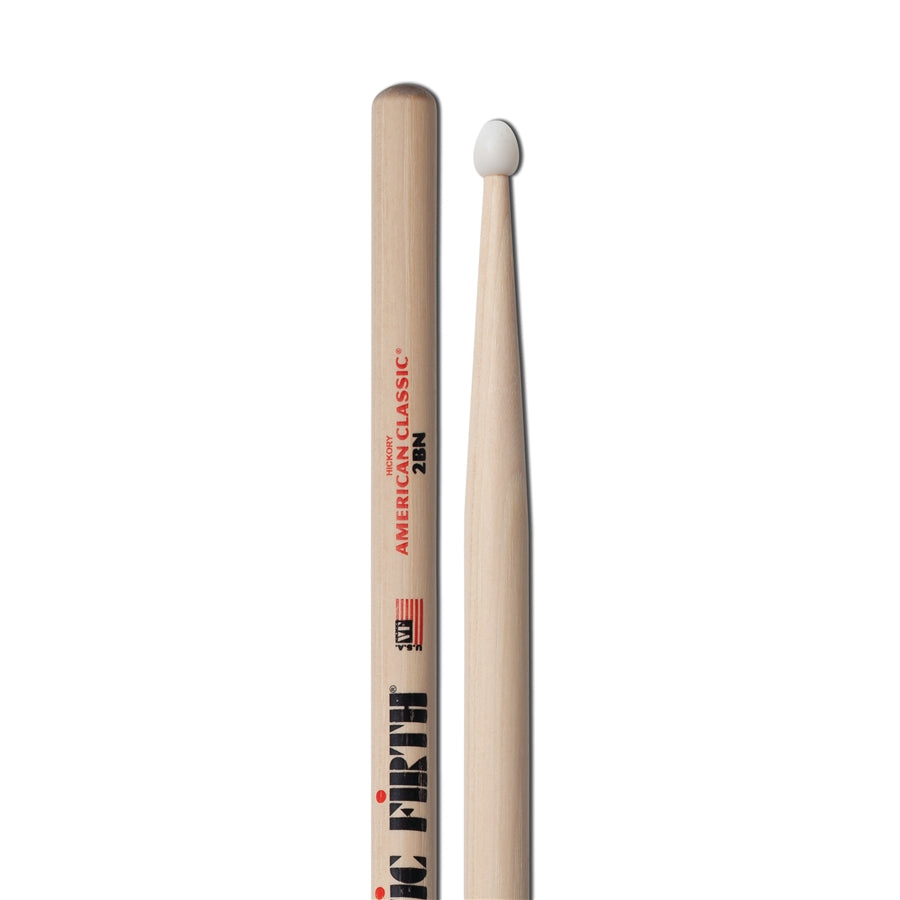 VIC FIRTH 2BN - Bacchette American Classic con punta in nylon