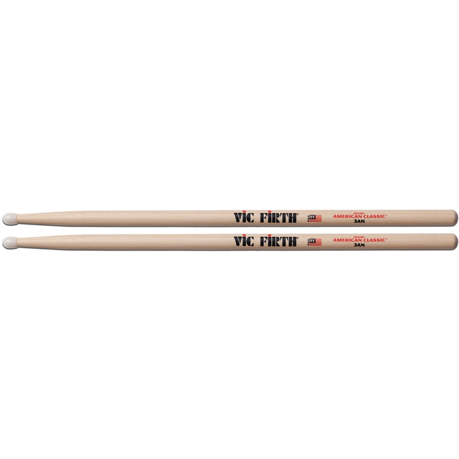VIC FIRTH 3AN - Bacchette American Classic con punta in nylon