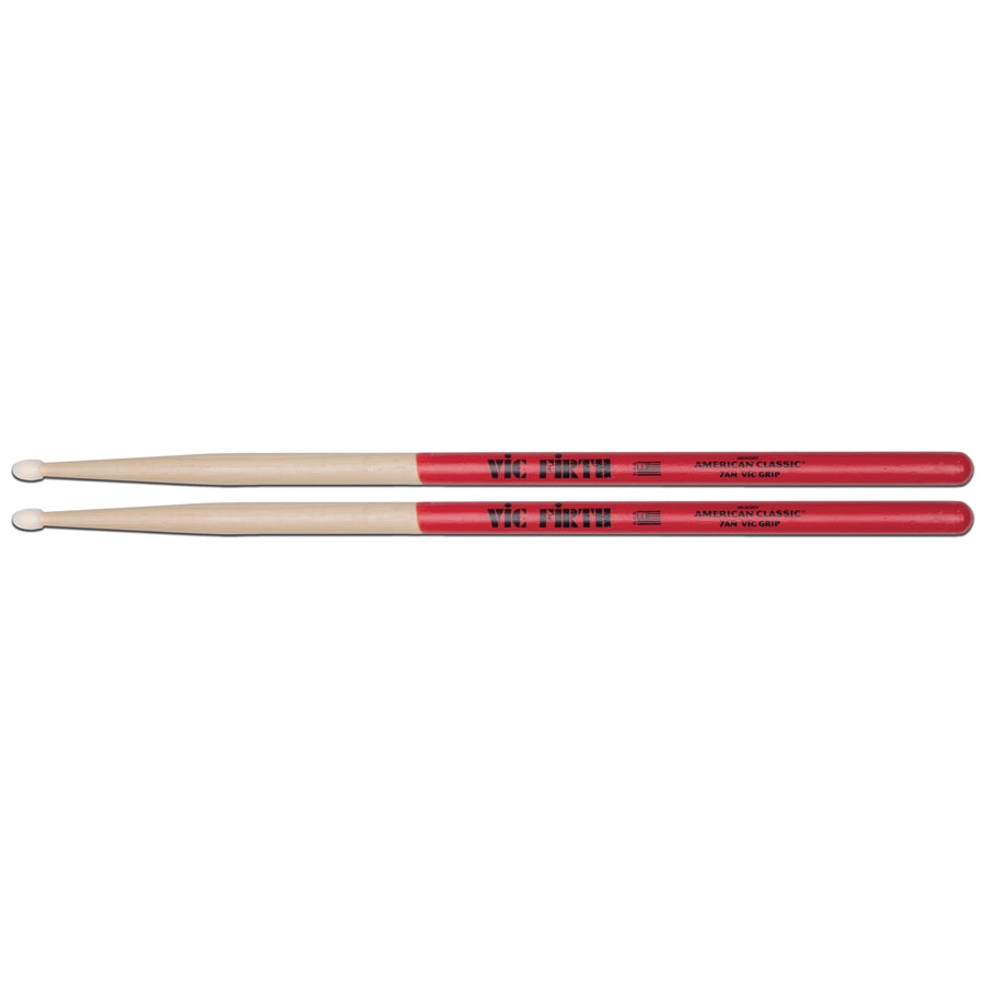VIC FIRTH 7ANVG - Bacchette American Classic con punta in nylon e Vic Grip