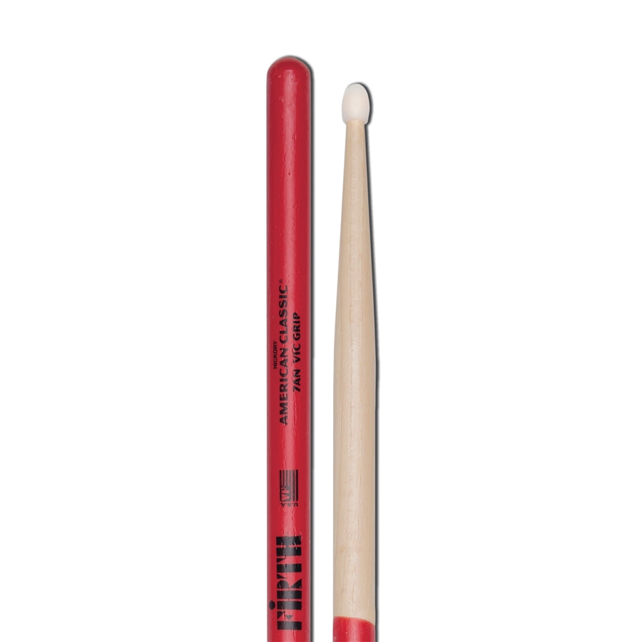VIC FIRTH 7ANVG - Bacchette American Classic con punta in nylon e Vic Grip