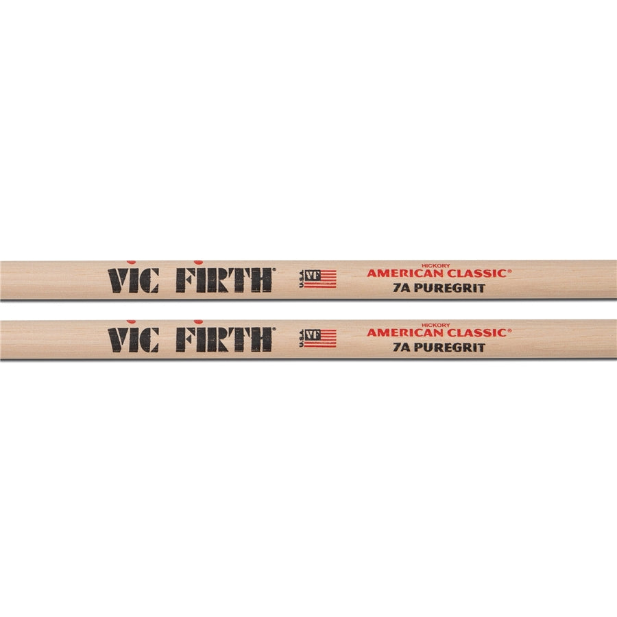 VIC FIRTH 7APG - Bacchette American Classic con punta in legno PureGrit