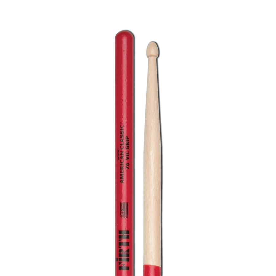 VIC FIRTH 7AVG - Bacchette American Classic con punta in legno e Vic Grip