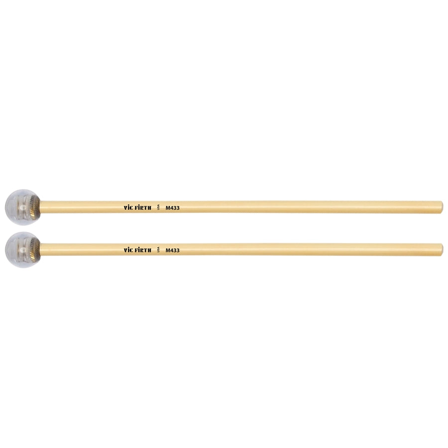 VIC FIRTH M433 - Articulate Series Mallet - 1" Lexan with Brass Round