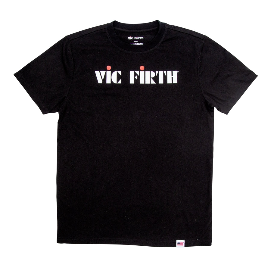 VIC FIRTH PTS20LOGOM - Black Logo Tee - Medium