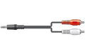 CX405-1 Cable 3.5St.-2RCA M 1.5mBlk