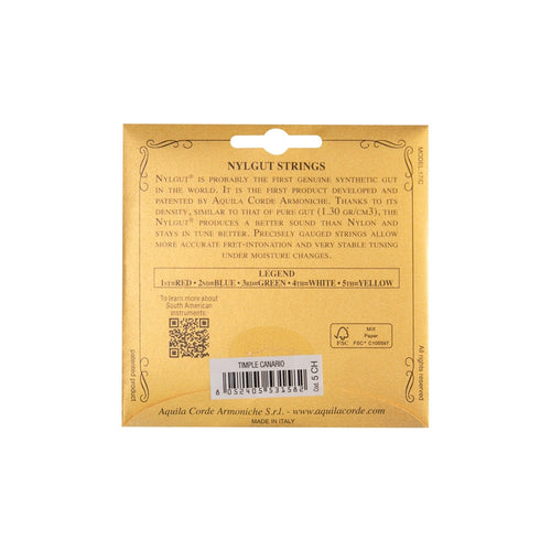 Aquila 5CH Nylgut Canarian Timple Set