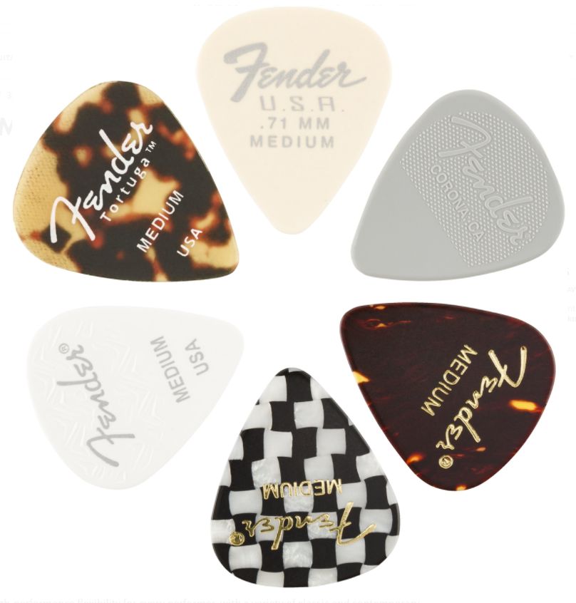 Fender Plettri 351 Medley Medium Pack 6 Pz