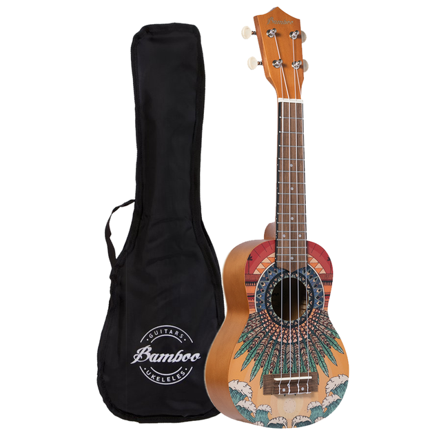 Bamboo Ukulele Concerto Sunset Con Borsa