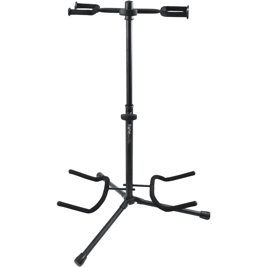 Gator Frameworks GFW-GTR-2000 Supporto doppio per chitarre con struttura in acciaio
