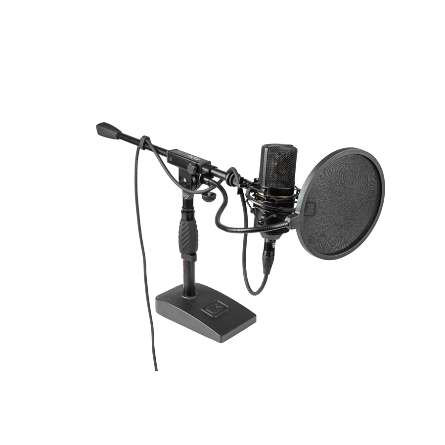 Gator Frameworks GFW-MIC-0821 Supporto microfonico per grancassa e amplificatore con braccio da 40,6 cm e base compatta
