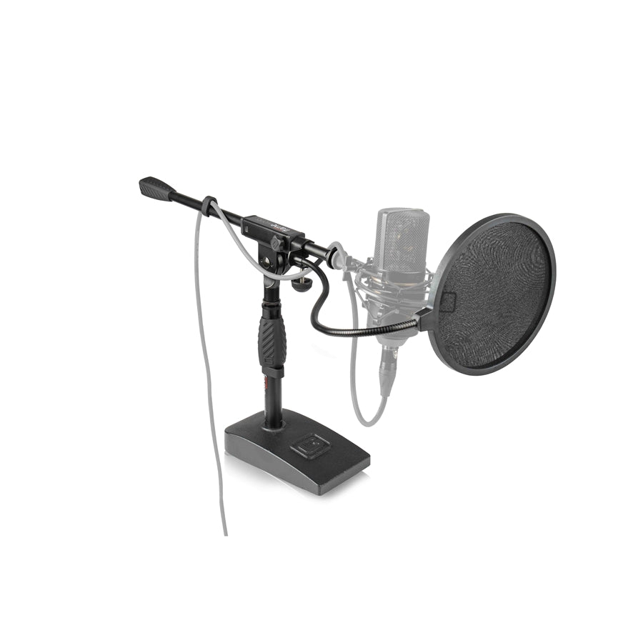 Gator Frameworks GFW-MIC-0821 Supporto microfonico per grancassa e amplificatore con braccio da 40,6 cm e base compatta
