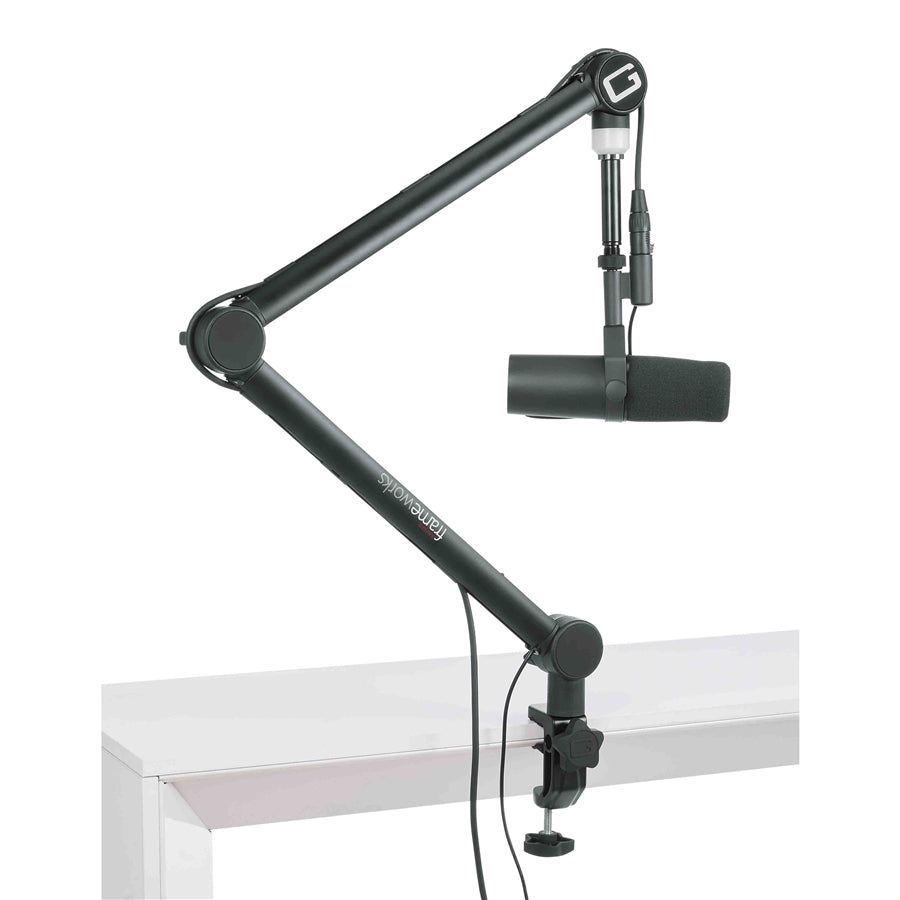 Gator Frameworks GFWMICBCBM4000 Asta microfonica a braccio per scrivania con luce LED