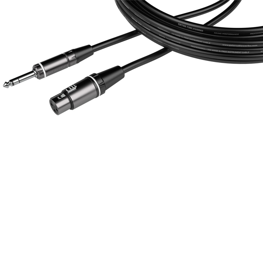Gator Cableworks GCWC-XLR-05FTRS Composer Series 1.5 m Female XLR to Straight TRS Cable