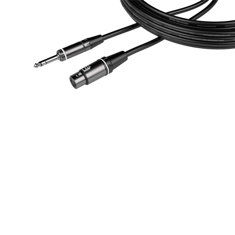 Gator Cableworks GCWC-XLR-20FTRS XLR Female/Straight TRS Jack Cable 6m Composer Series