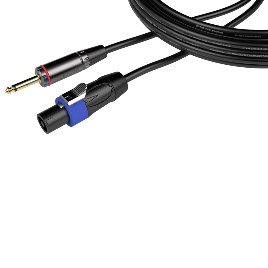 Gator Cableworks GCWH-SPK-03-1TL Headliner Series Straight TS Jack/Speakon Speaker Cable 1m
