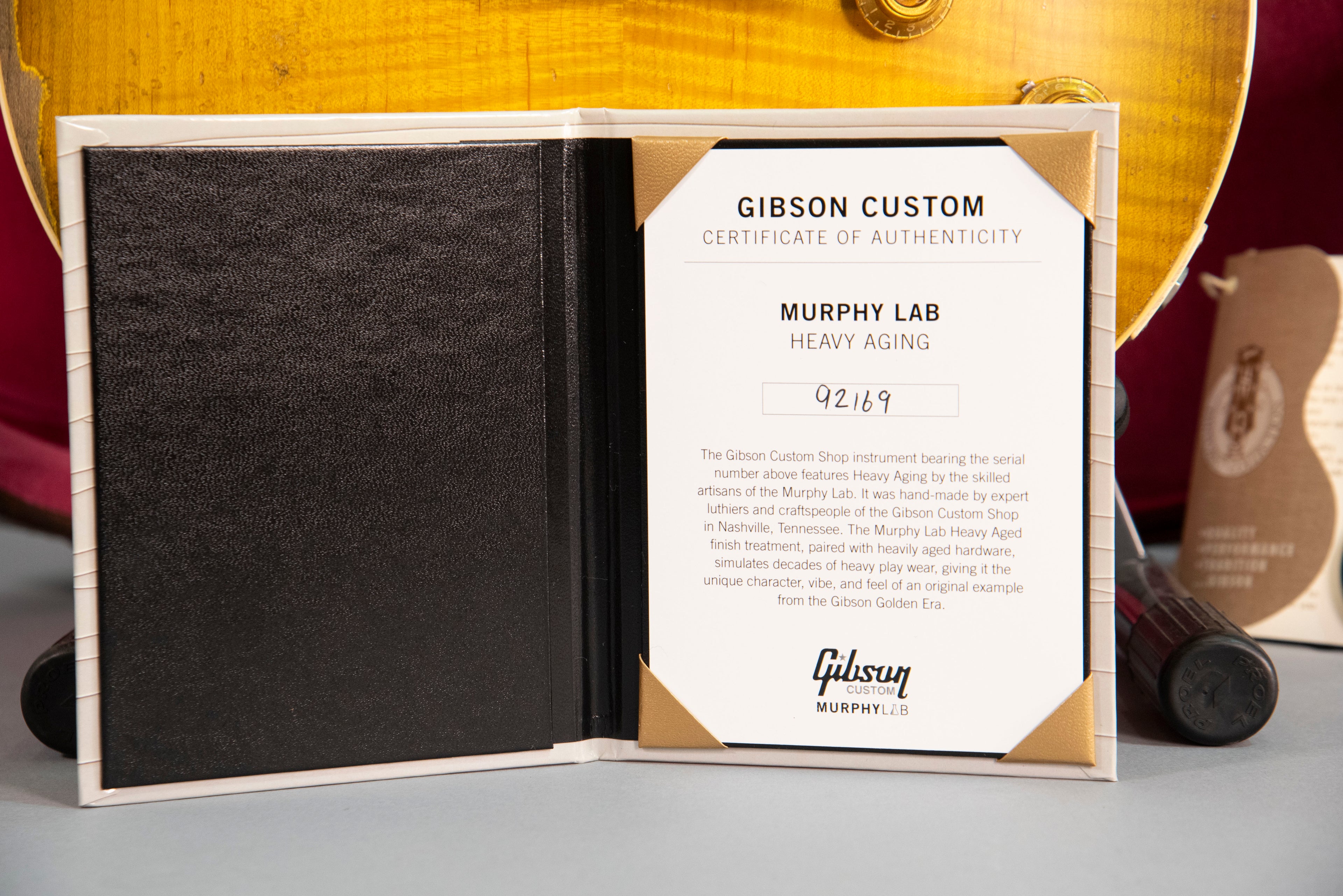 Gibson Custom Shop Murphy Lab 1959 Les Paul Standard Green Lemon Fade Heavy Aged