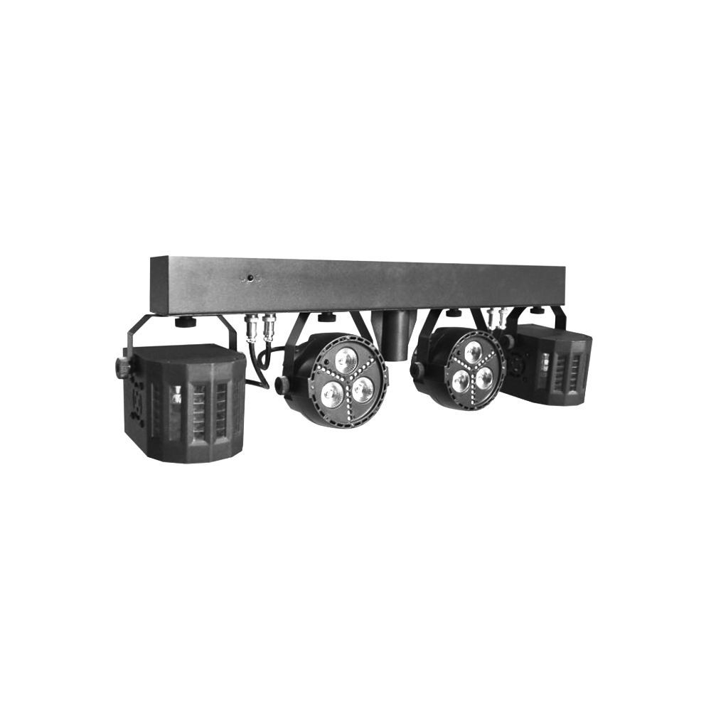 Pro Show Set  Barra con 2 Par Led RGB e 2 Effetti Led a Batterie con Stativo