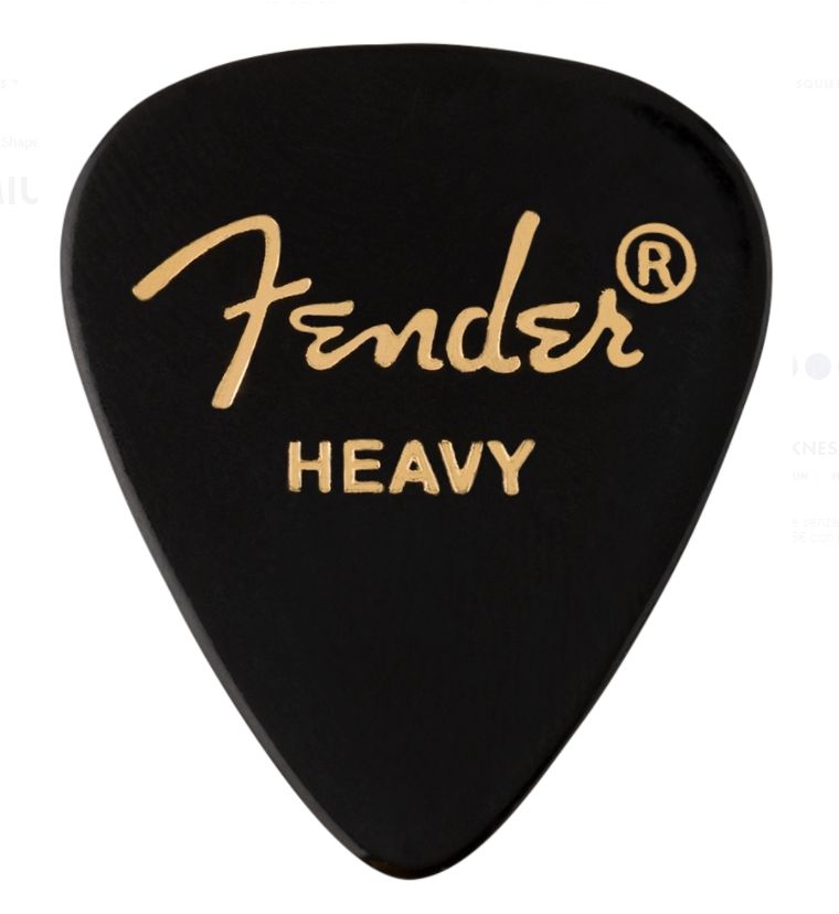Fender Plettri 351 Black Heavy Pack 12 Pz