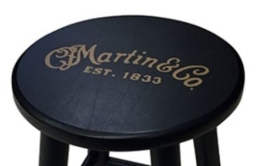 Martin 18N0254 Sgabello Legno Nero con Logo Gold H.61cm