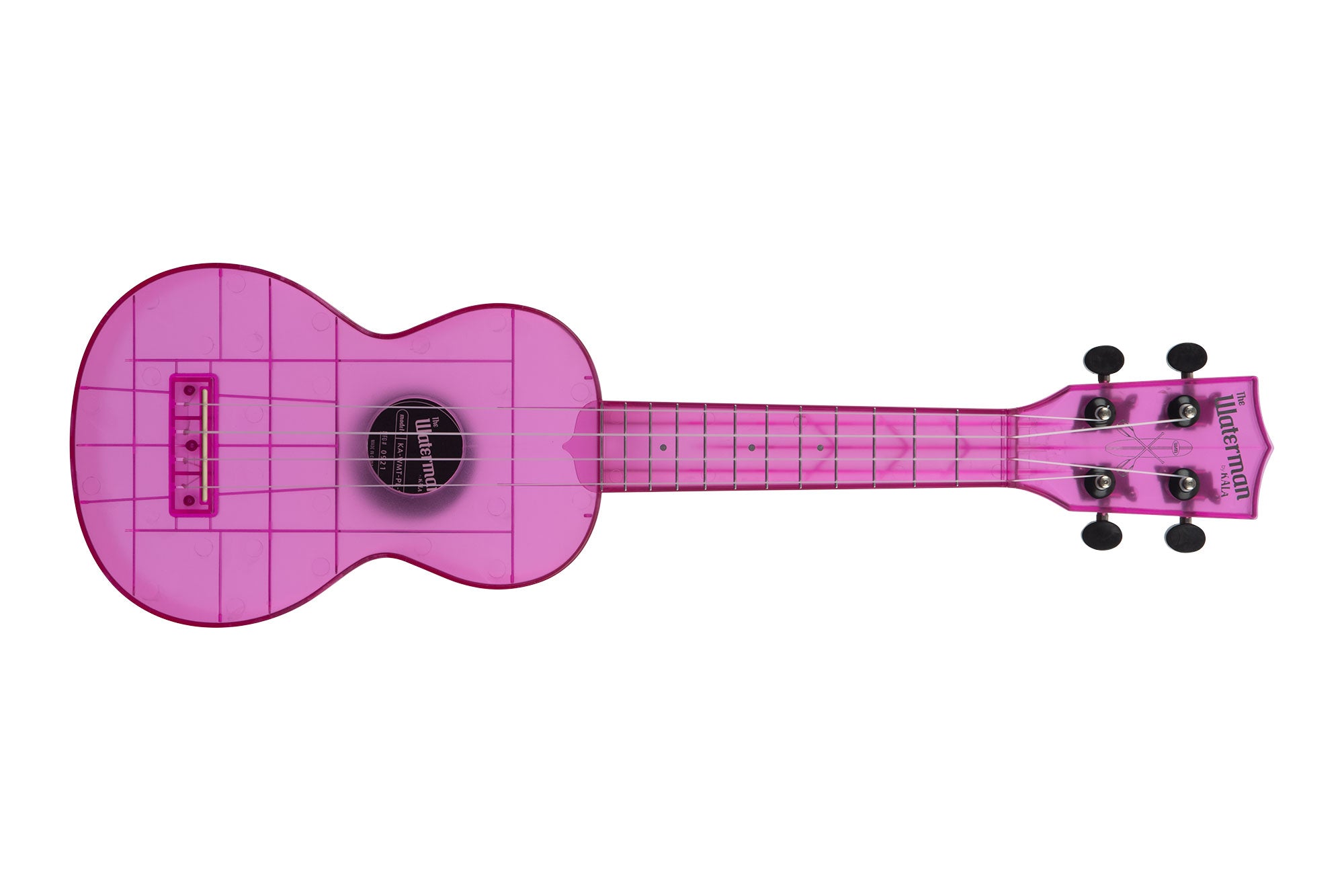 Kala KA-WMT-PL-S - ''Sea Glass'' - Transparent Amethyst Purple soprano ukulele - with bag